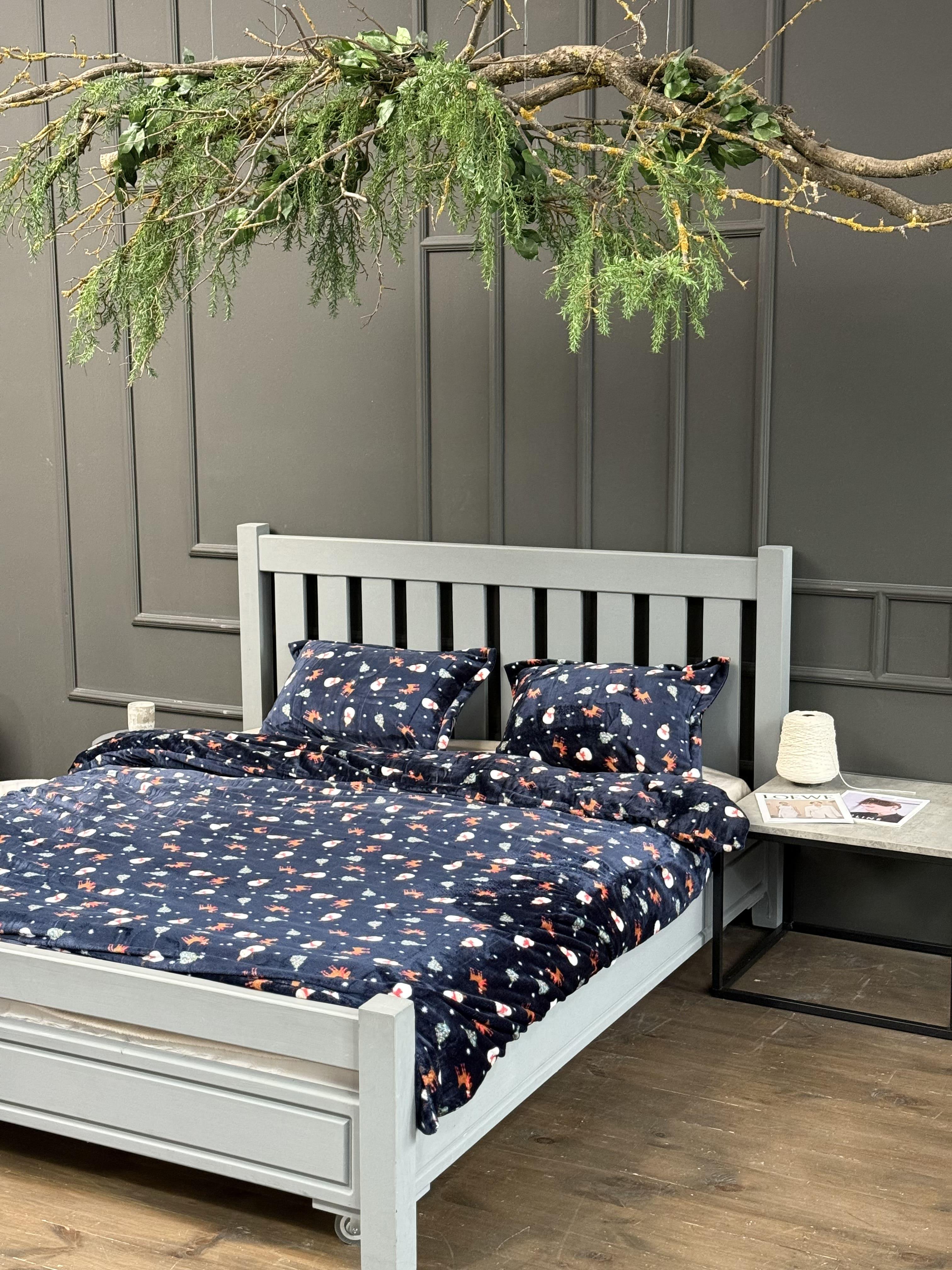 Комплект постельного белья на резинке Полярная ночь плюш евро/наволочки 50х70/70x70 см (9045) - фото 6 Комплект постельного белья на резинке Полярная ночь плюш евро/наволочки 50х70/70x70 см (9045) - фото 6