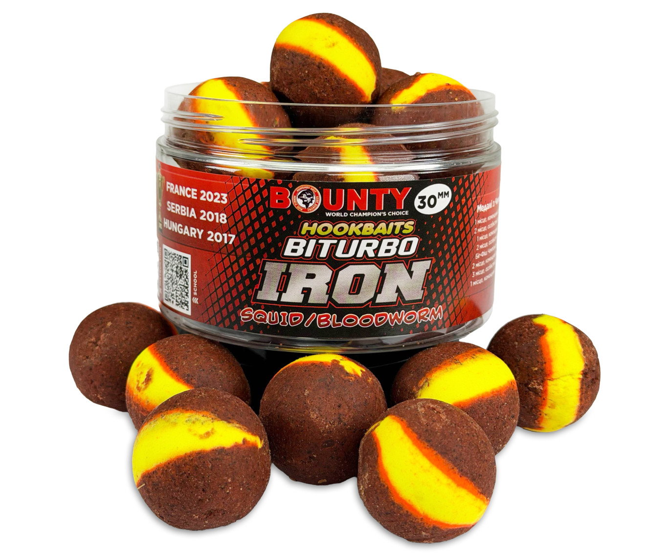 Насадка премиум Bounty Biturbo Iron Squid/Bloodworm 30 мм