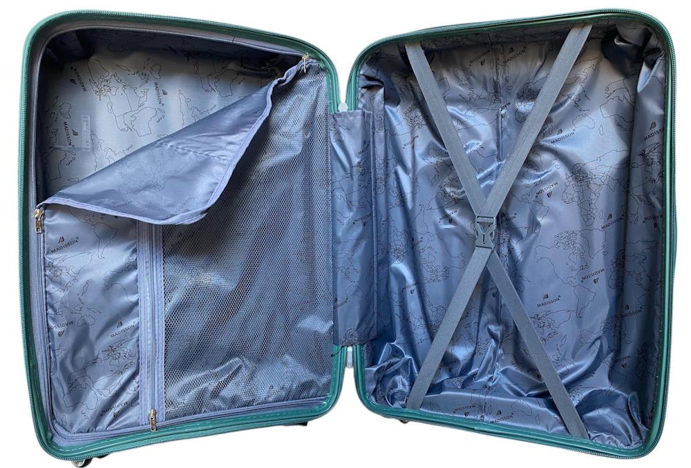 Чемодан средний Madisson Snowball 51103 полипропилен M Бирюзовый - фото 7