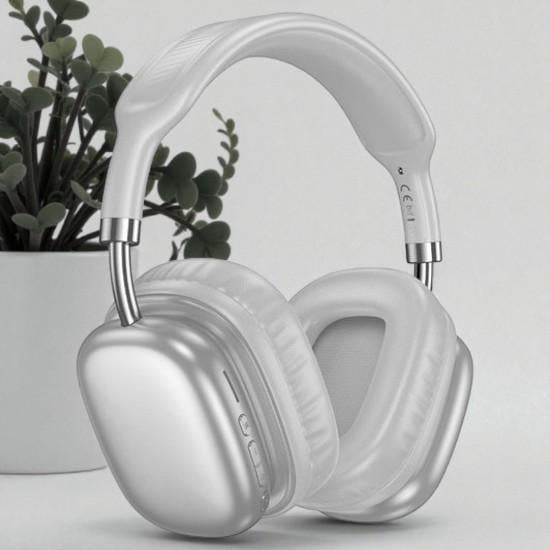 Наушники беспроводные Hoco W52 Wonderful BT накладные Silver (30654588) - фото 2 Наушники беспроводные Hoco W52 Wonderful BT накладные Silver (30654588) - фото 2