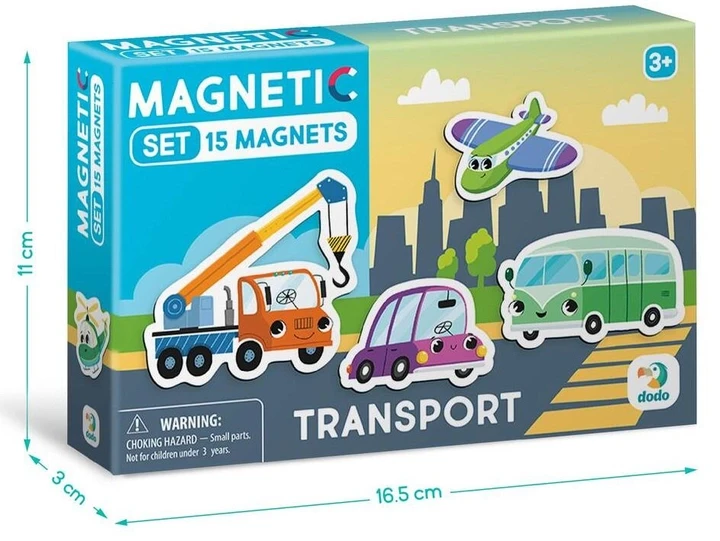 Набор магнитов транспорт Dodo 200260 15шт. (2258) - фото 3 Набор магнитов транспорт Dodo 200260 15шт. (2258) - фото 3