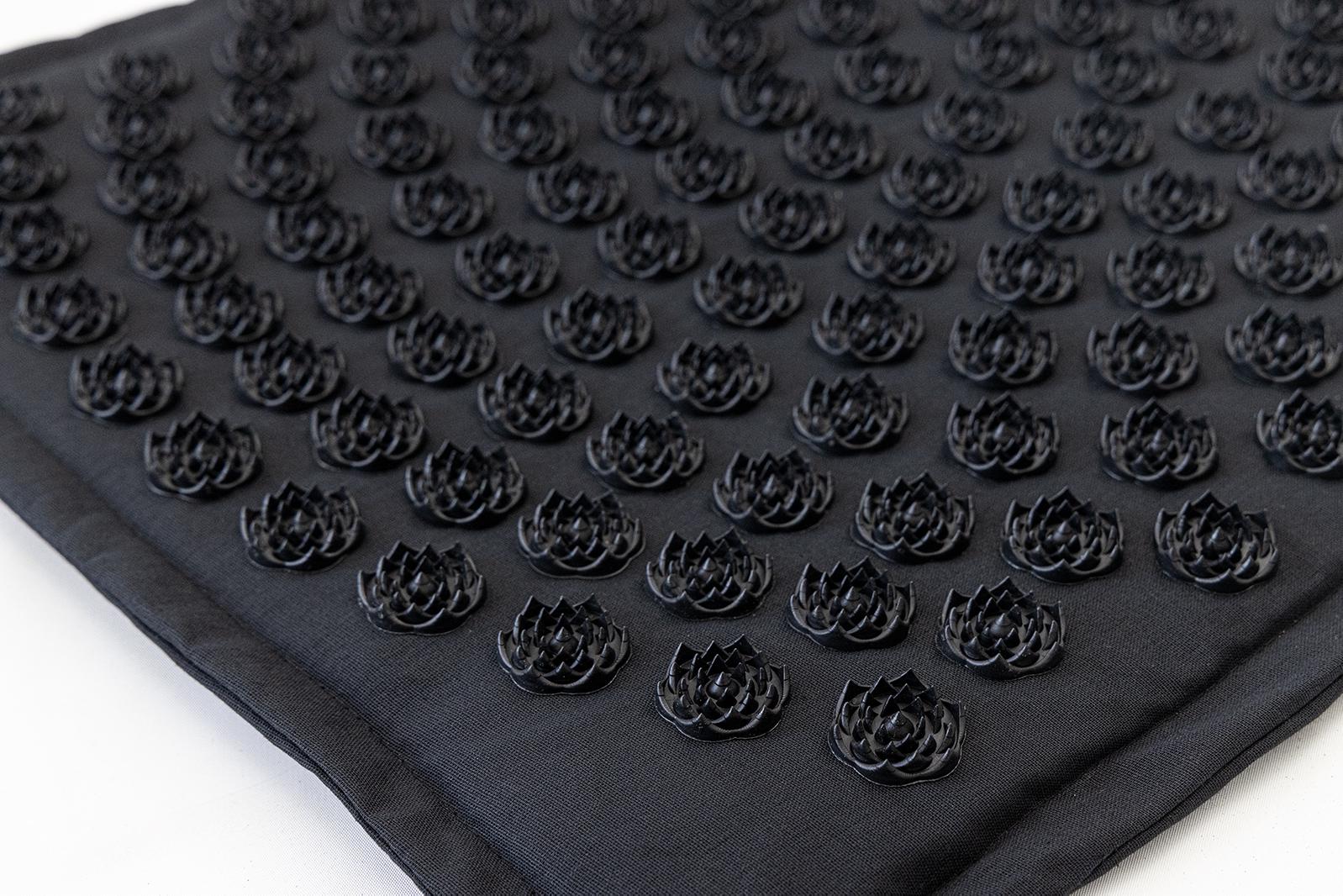 Массажный коврик OSPORT Аппликатор Кузнецова + подушка apl-020 Lotus Mat Eco Черный - фото 3