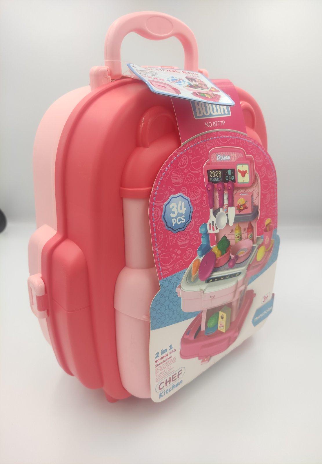 Детская кухня в рюкзаке с полным набором посуды и продуктами 34 предметов (120) - фото 3 Детская кухня в рюкзаке с полным набором посуды и продуктами 34 предметов (120) - фото 3