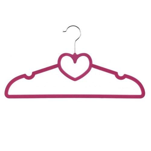 Вешалка с велюровым покрытием R85331 Сердце 10 шт. 40 см