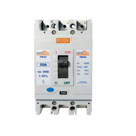 Автоматический выключатель АСКО-Укрем ECO FB/63 3Р 50А 15кА (ECO060010002)