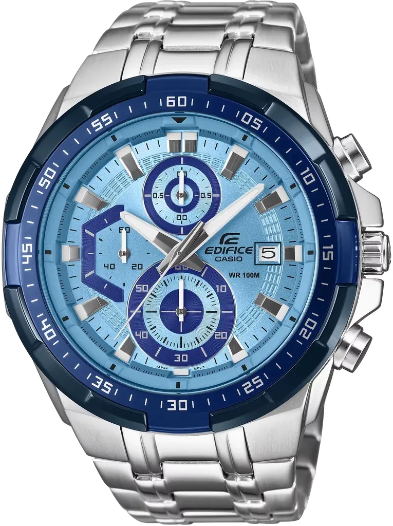 Наручные часы мужские Casio Edifice EFR-539DE-2AVUEF со стальным корпусом/водозащитой 100 м Голубой (3100234201)