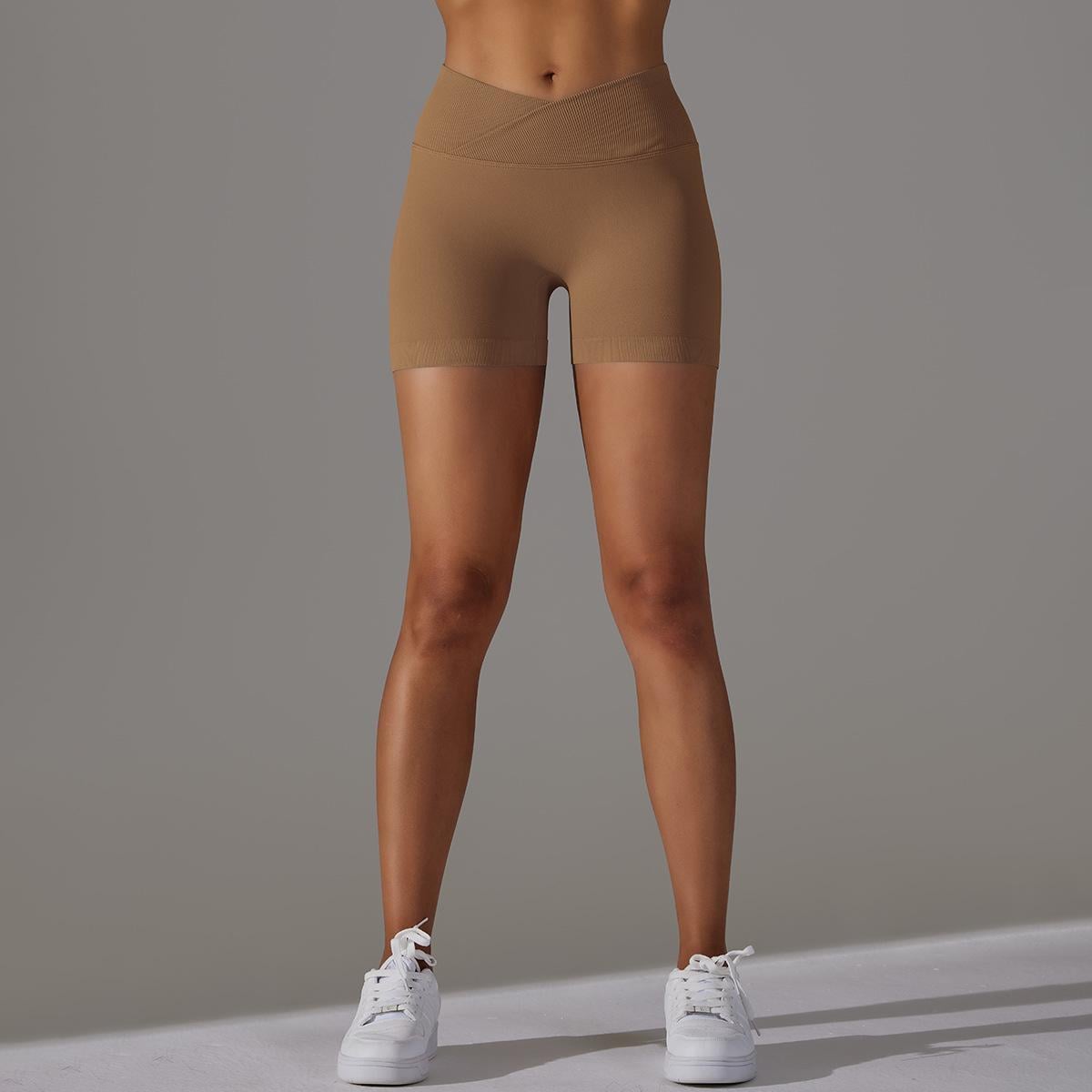 Шорты с V-поясом и эффектом пуш-ап M Шоколадный (SQSH06M)