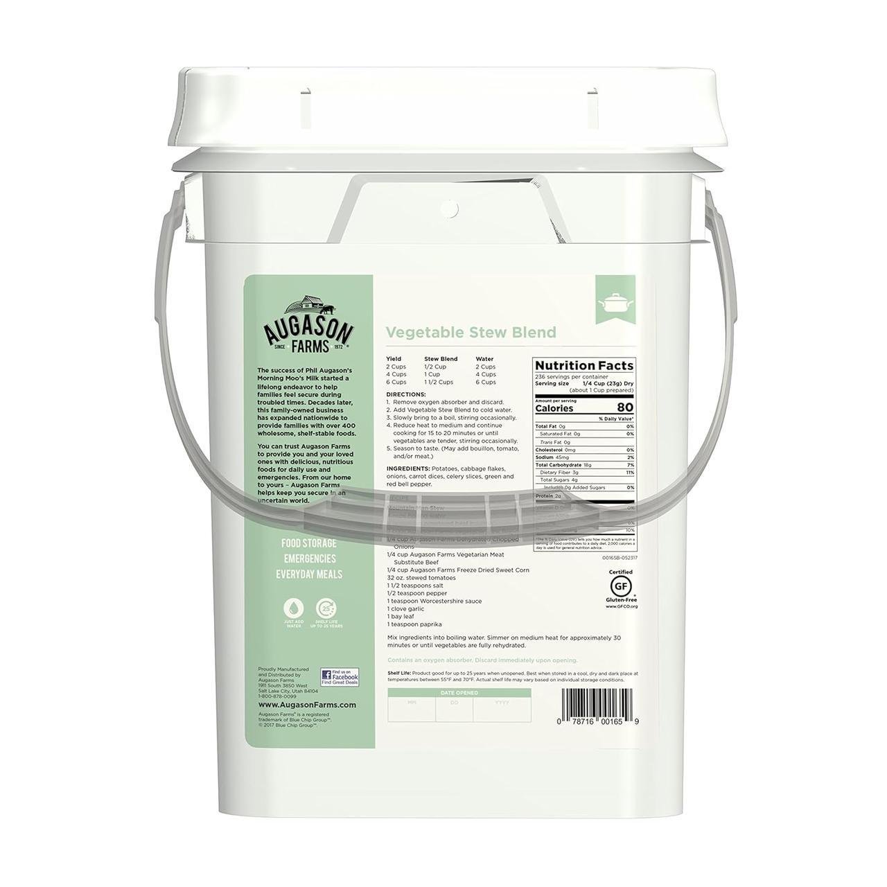 Сублімована суміш тушкованих овочів Augason farms 236 порцій (101081) - фото 2 Сублімована суміш тушкованих овочів Augason farms 236 порцій (101081) - фото 2