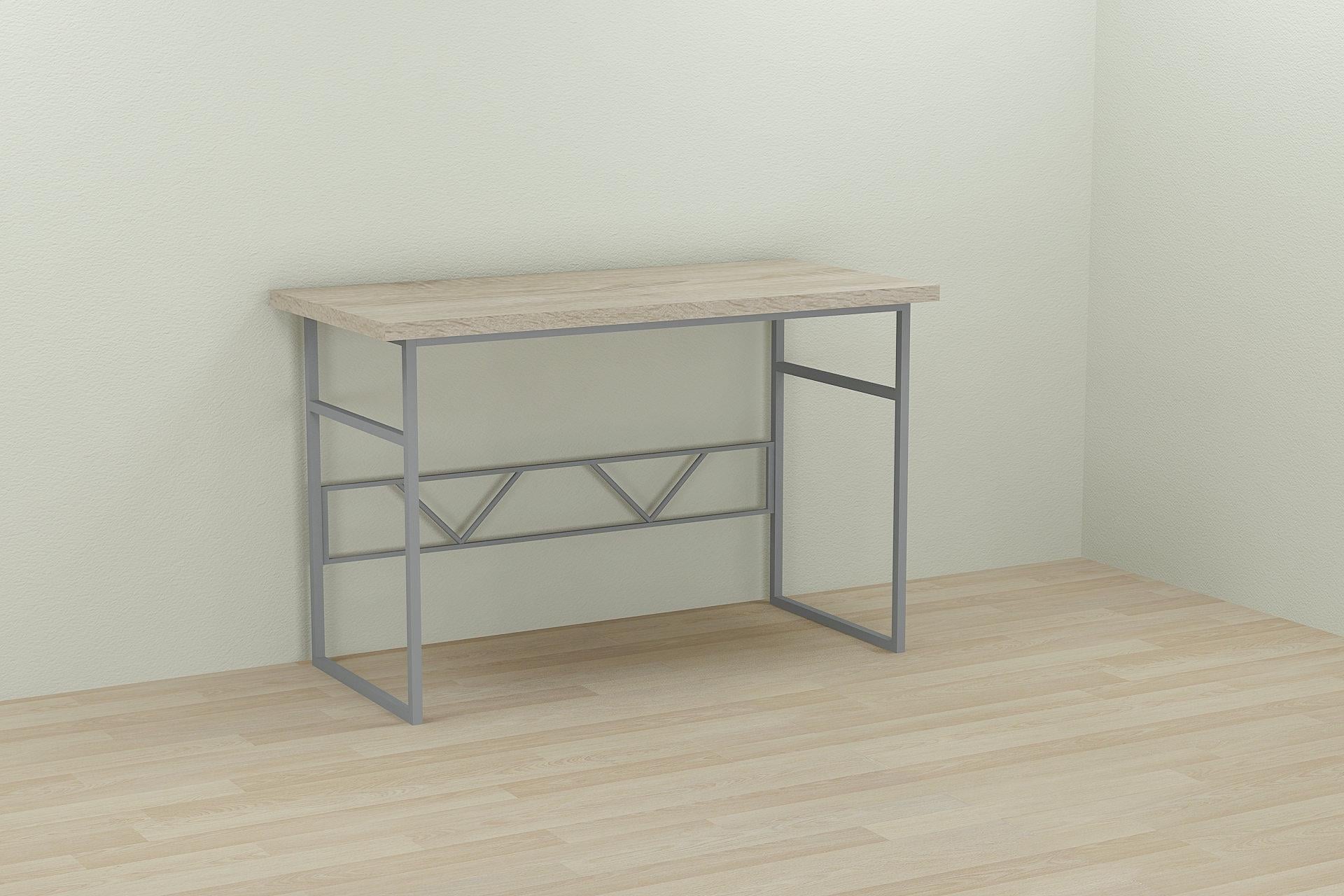 Стол компьютерный Ferrum-decor Райан ДСП 32 мм 75x140x70 см Серый/Дуб Сонома (FRD-101647)