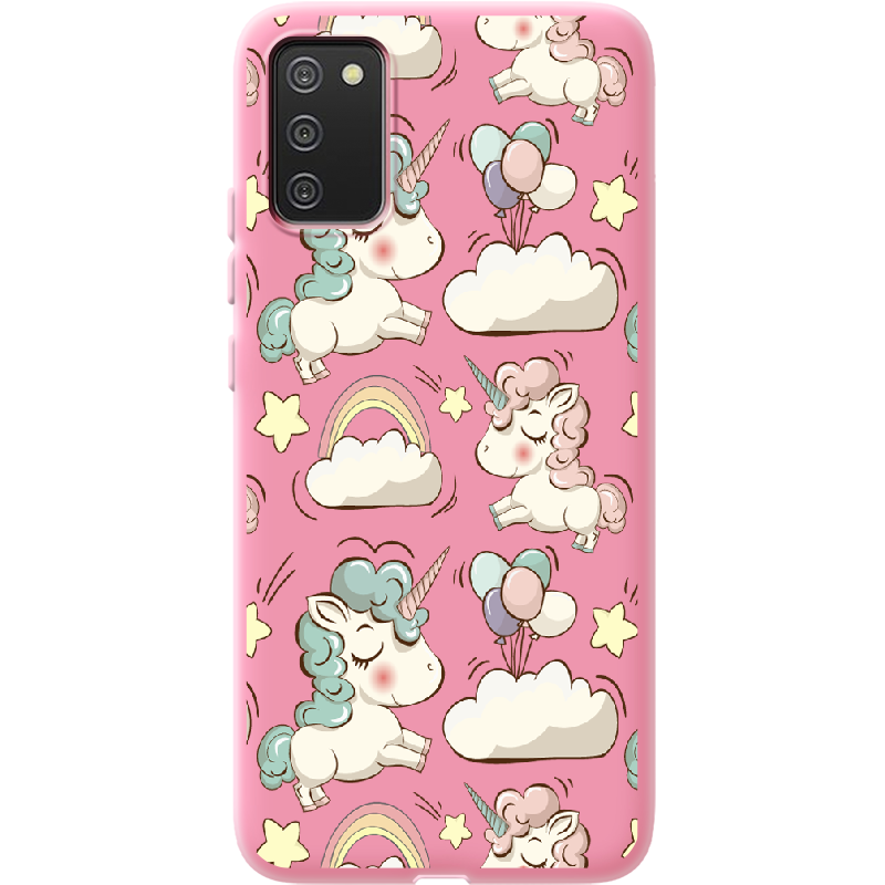 Чехол BoxFace Samsung A025 Galaxy A02S Unicorns Розовый силикон (41511-cc2-41676)