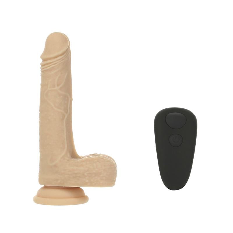 Вибратор реалистичный Naked Addiction The Freak 7,5 Rotating & Thrusting Vibrating Dong 19 см Телесный (49235)