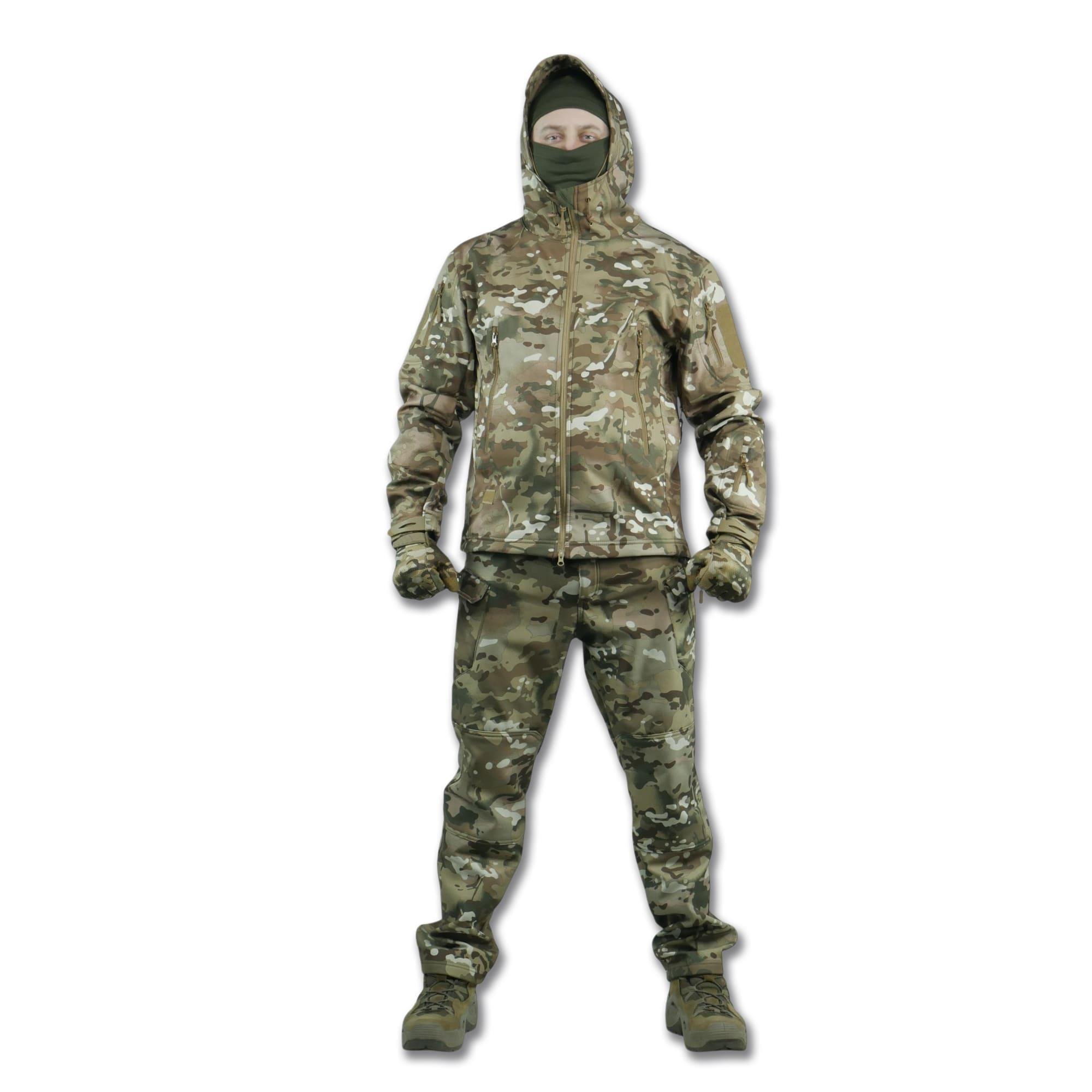 Костюм демисезонный куртка/штаны Softshell XL Мультикам (24687981)