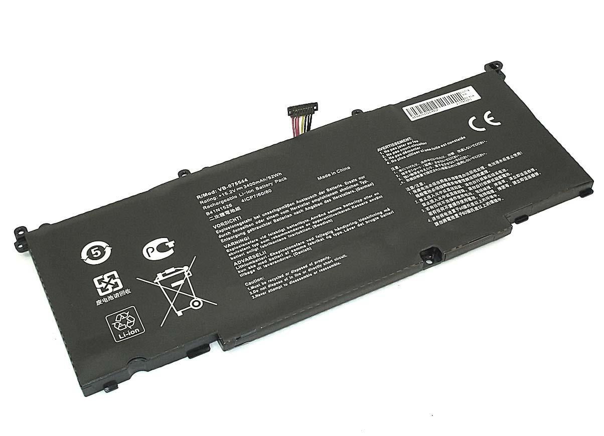 Аккумулятор для ноутбука Asus B41N1526 S5V 15.2V Black 3400mAh OEM