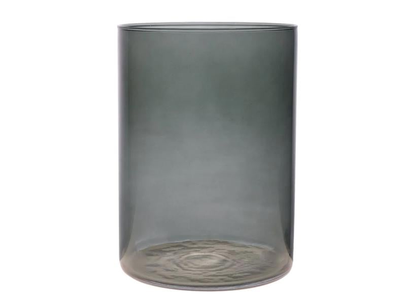 Ваза скляна Lefard Essentials Cylinder h 25 d 18 см Темно-сірий (804-080)
