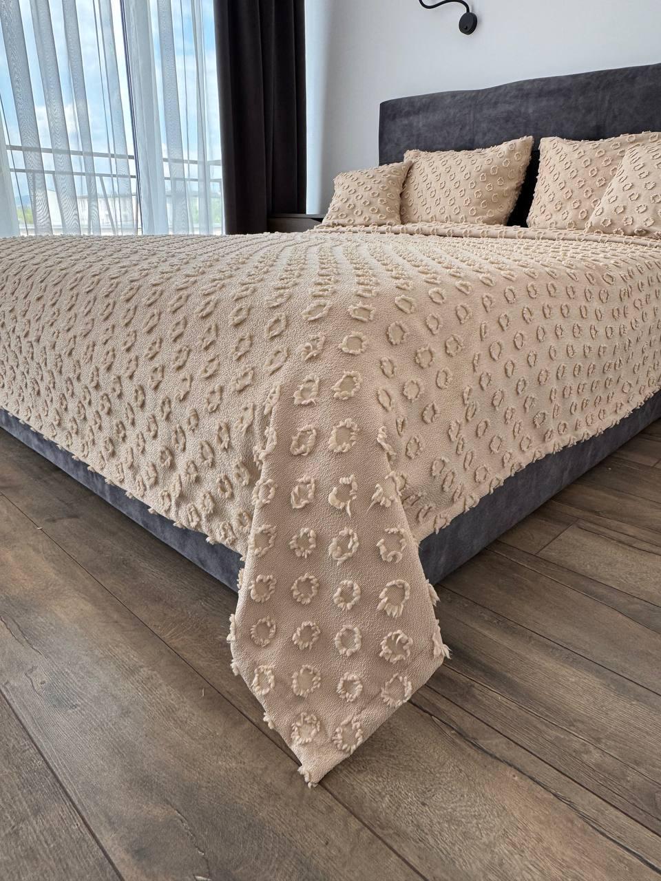 Покривало Інгрід 120x250 см Бежевий (22899-4-120x250cm) - фото 6 Покривало Інгрід 120x250 см Бежевий (22899-4-120x250cm) - фото 6