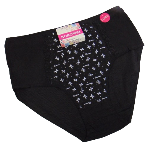 Трусы женские Kokowei 3634 в рубчик 3XL Черный (2058377738) Трусы женские Kokowei 3634 в рубчик 3XL Черный (2058377738)
