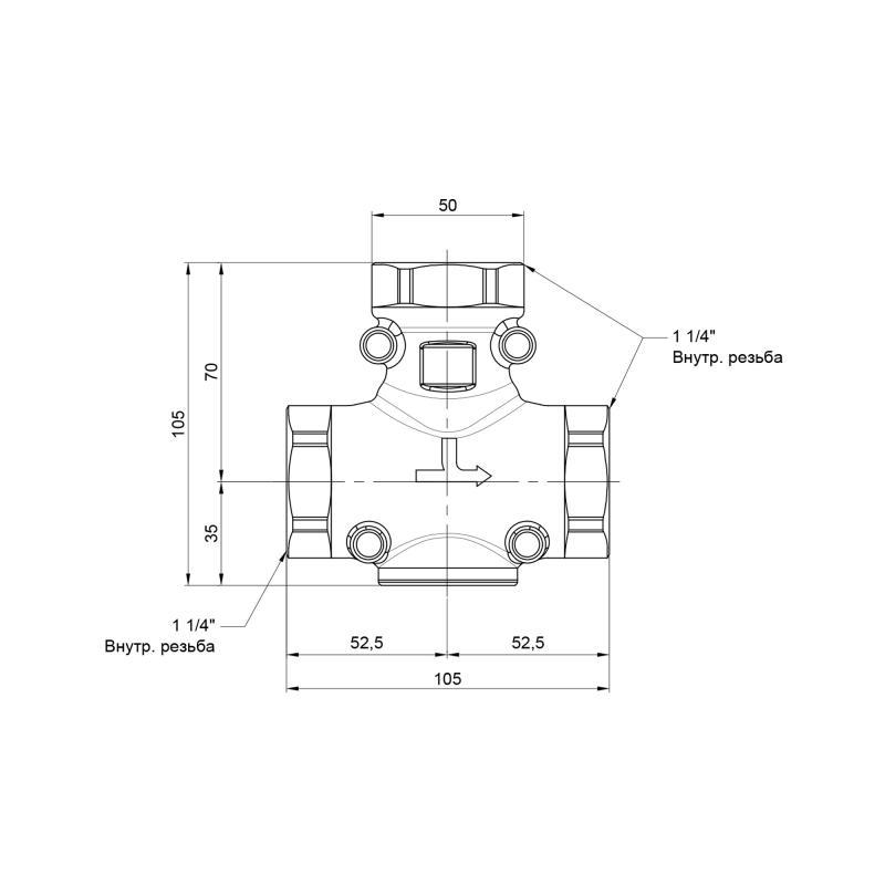 Клапан антиконденсаційний Icma №133 1" 1/4 55°C (VD00003462) - фото 2