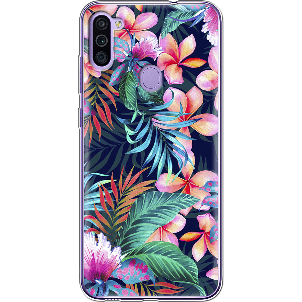 Чохол Boxface Samsung M115 Galaxy M11 flowers in the tropics Прозорий силікон (39780-up1971-39628)
