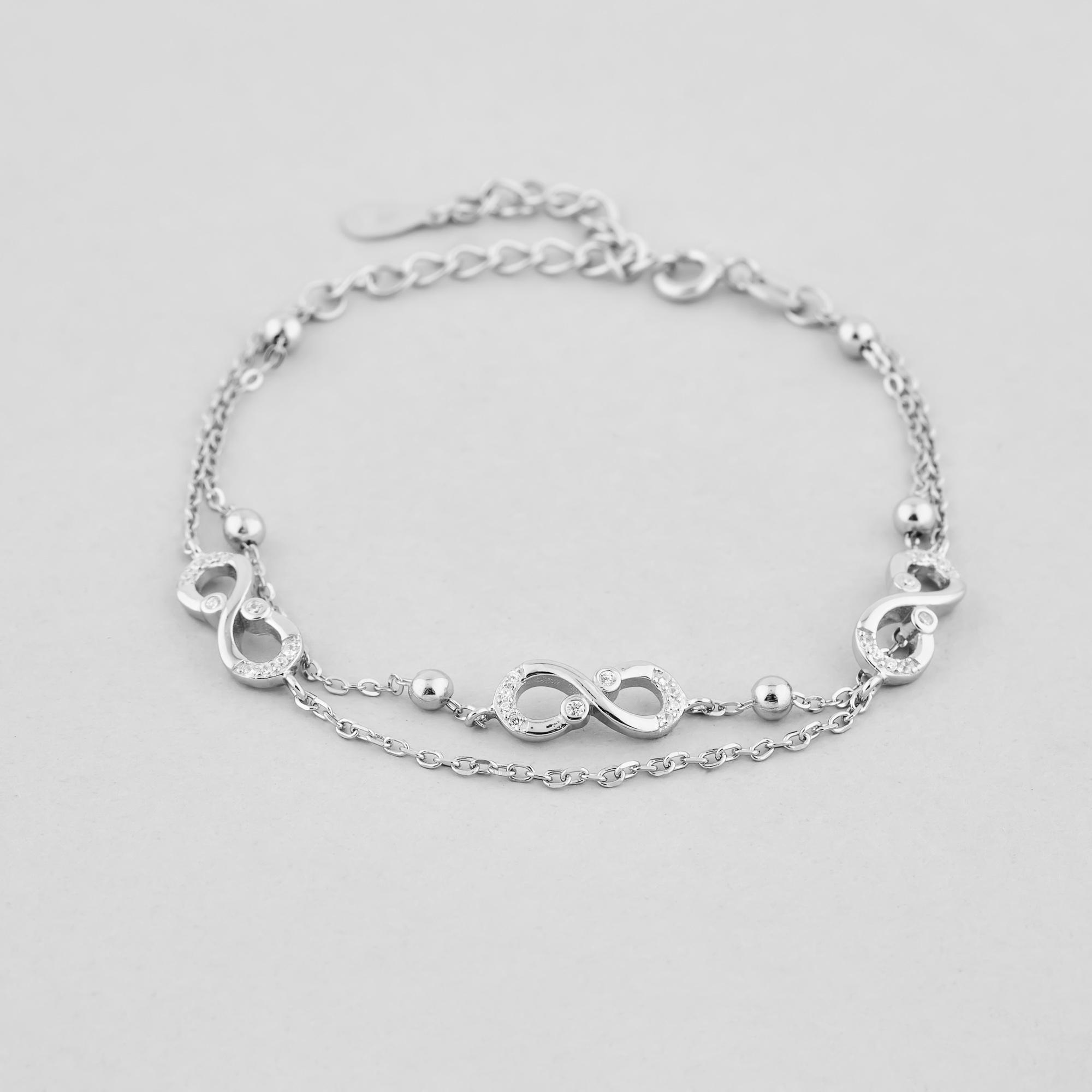 Браслет серебряный Minimal Символические знаки (5-0011б)