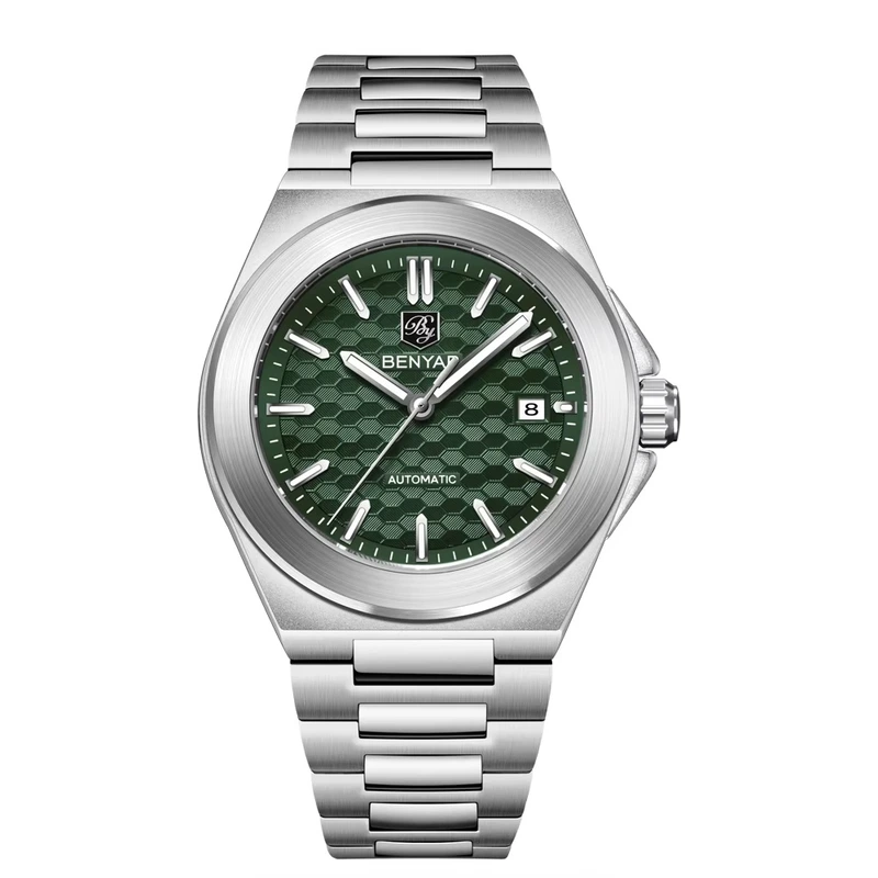 Наручний годинник Benyar BY-5219 Silver/Green