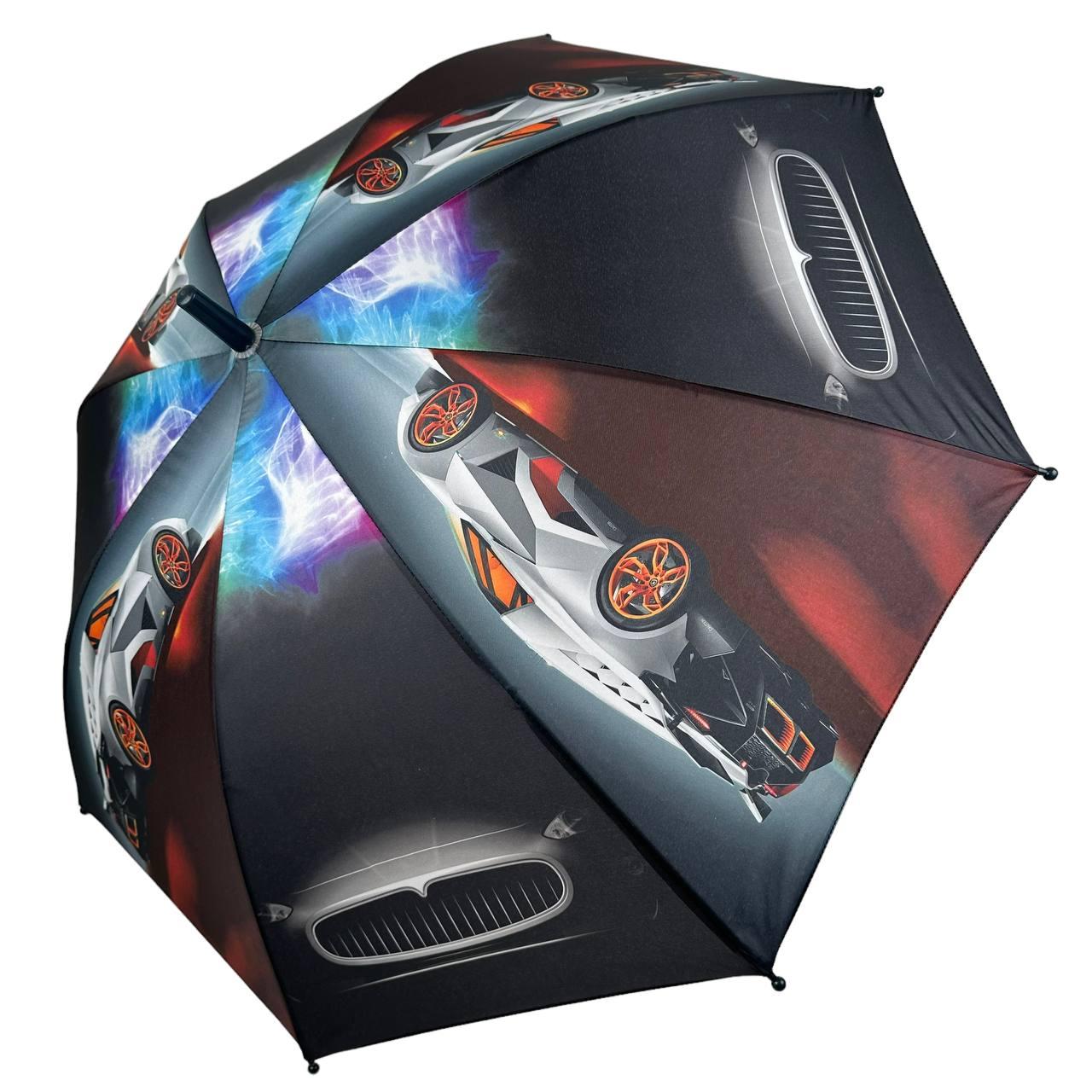 Зонтик-трость для мальчиков S&L Гонки Черный (018103-2)