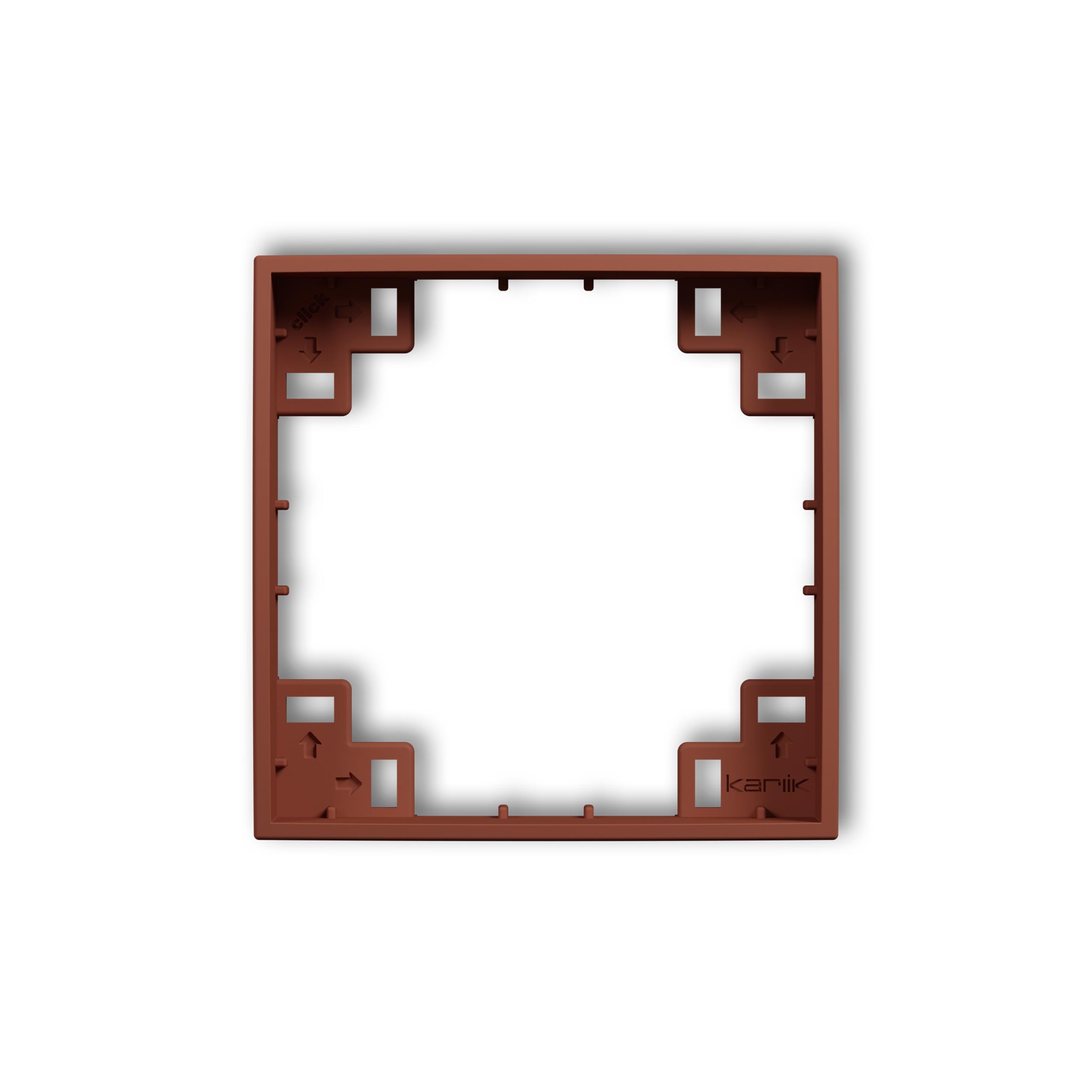 Рамка промежуточная Karlik Mini для розетки выключателя одноместная Терракотовый (63MRP-1)