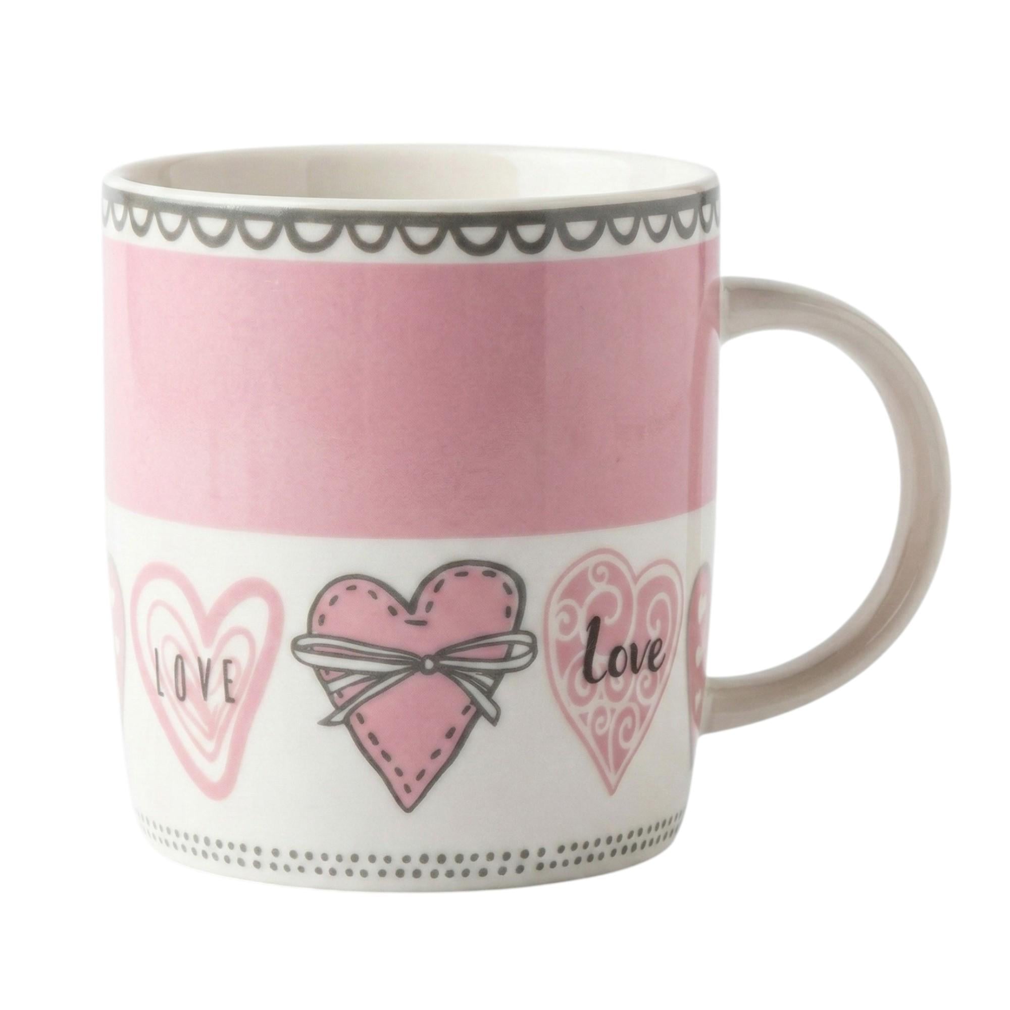 Кружка для напоїв Love R40050 з романтичним дизайном Love 350 мл Рожевий з білим (649186) Кружка для напоїв Love R40050 з романтичним дизайном Love 350 мл Рожевий з білим (649186)