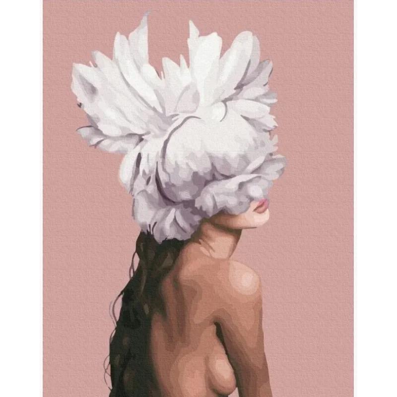 Картина по номерам "Она - цветок" Brushme 40х50 см (GX36698)