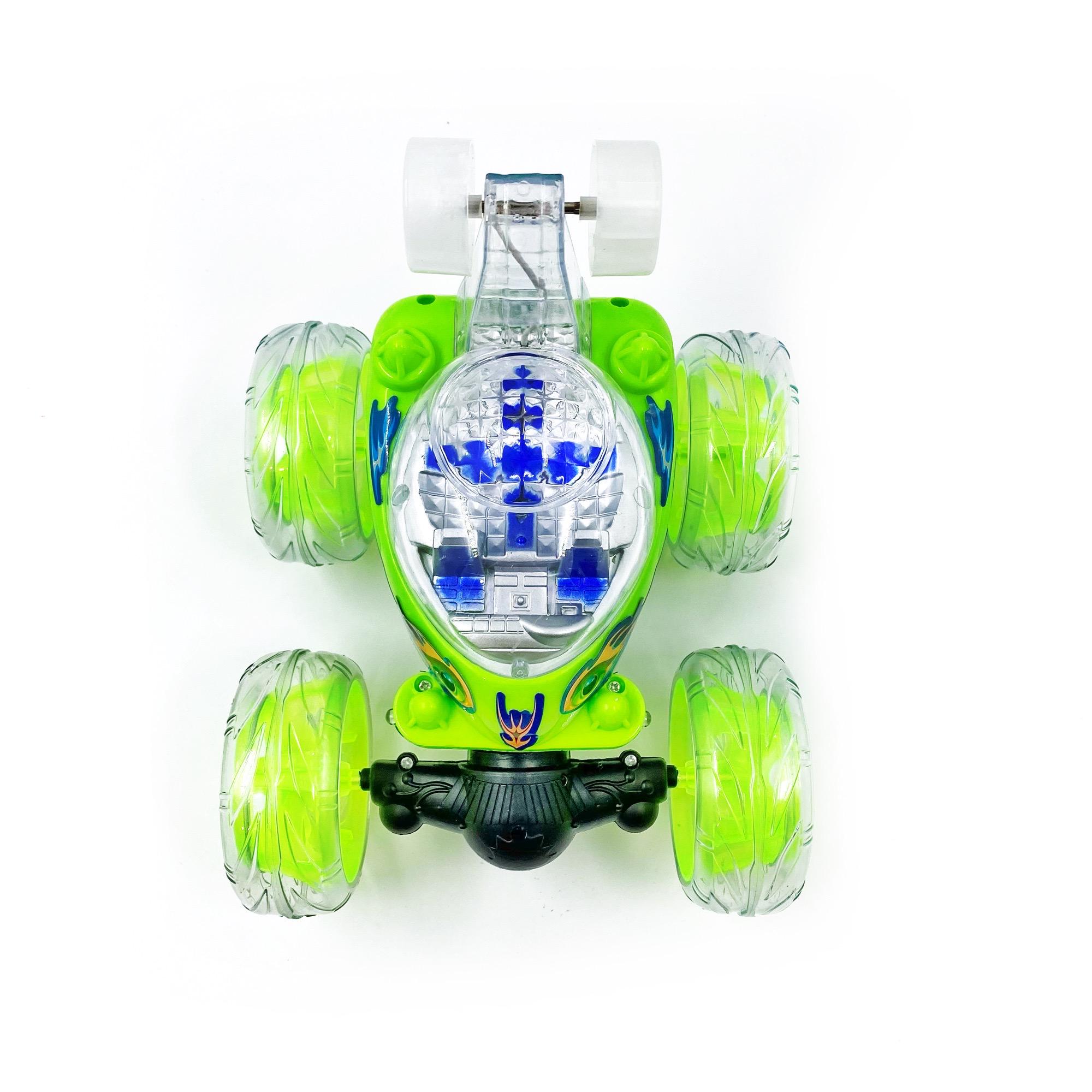 Машинка перевёртыш Jia Yue Toys на радиоуправлении с подсветкой 4,8 В 16 см Зеленый (77463z) - фото 6