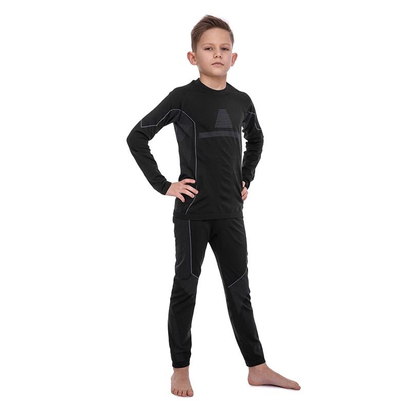 Комплект термобелья для активного спорта детский Zelart CO-2192 р. 40 Черно-серый (06363057)