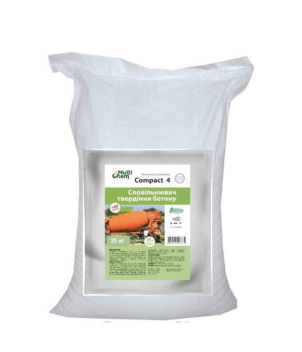 Сповільнювач схоплювання бетону Compact 4 та гіпсу 25 кг (26749260)