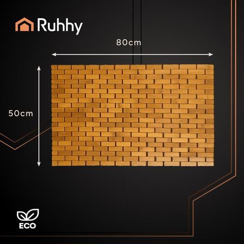 Коврик бамбуковый противоскользящий для ванной комнаты 80х50 см - фото 6