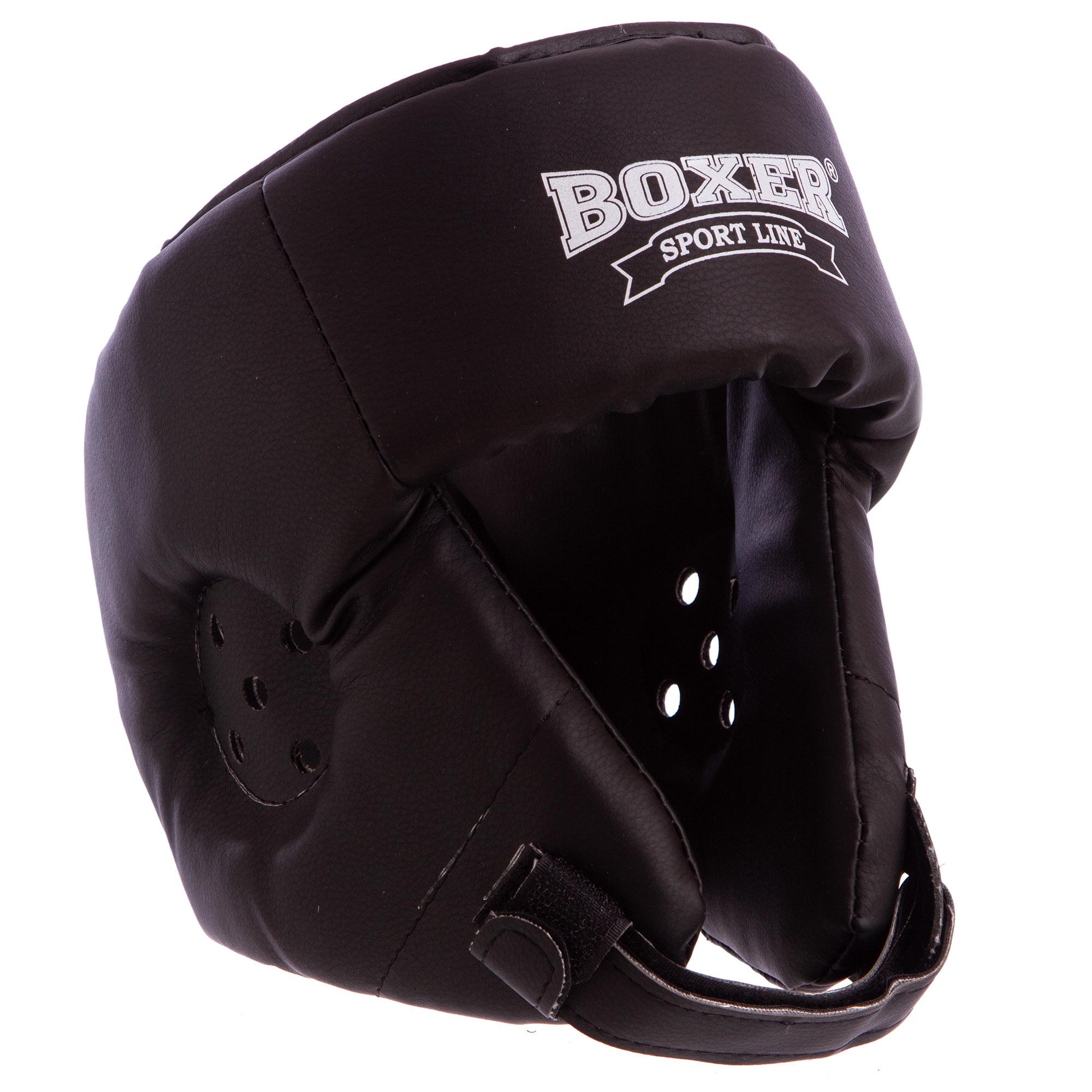 Шлем боксерский открытый BOXER L Черный (2028) Шлем боксерский открытый BOXER L Черный (2028)