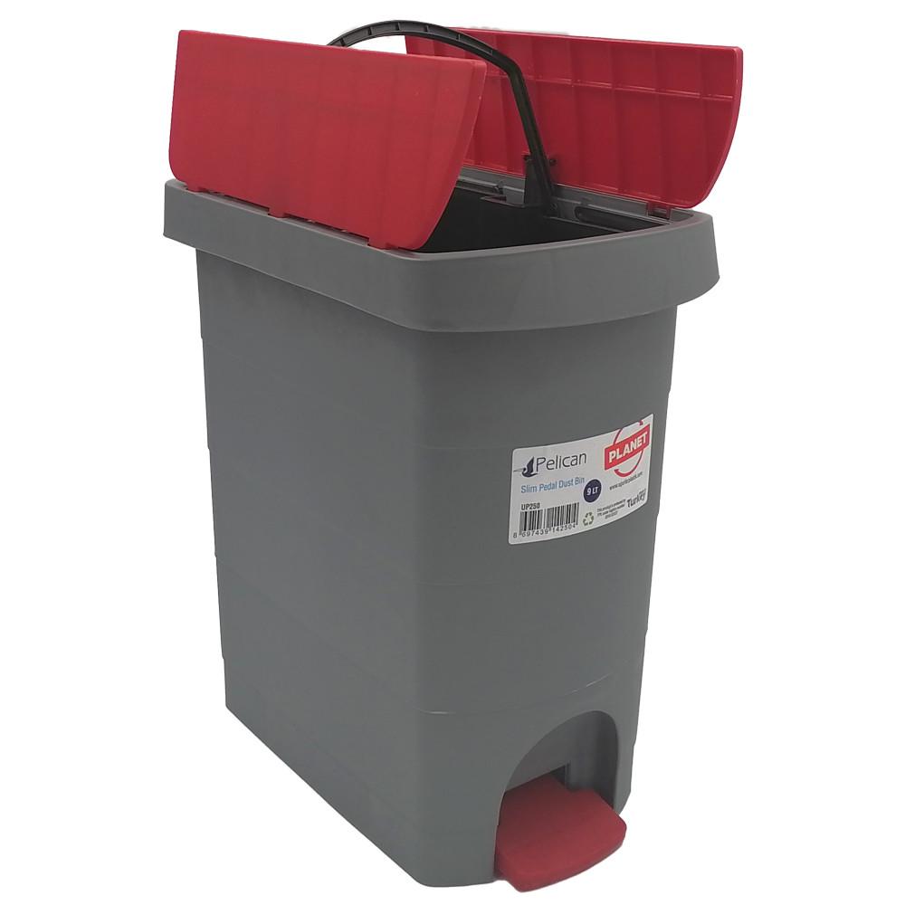 Ведро с педалью Planet Pelican 9 л 2 шт. Серо-красный - фото 3 Ведро с педалью Planet Pelican 9 л 2 шт. Серо-красный - фото 3