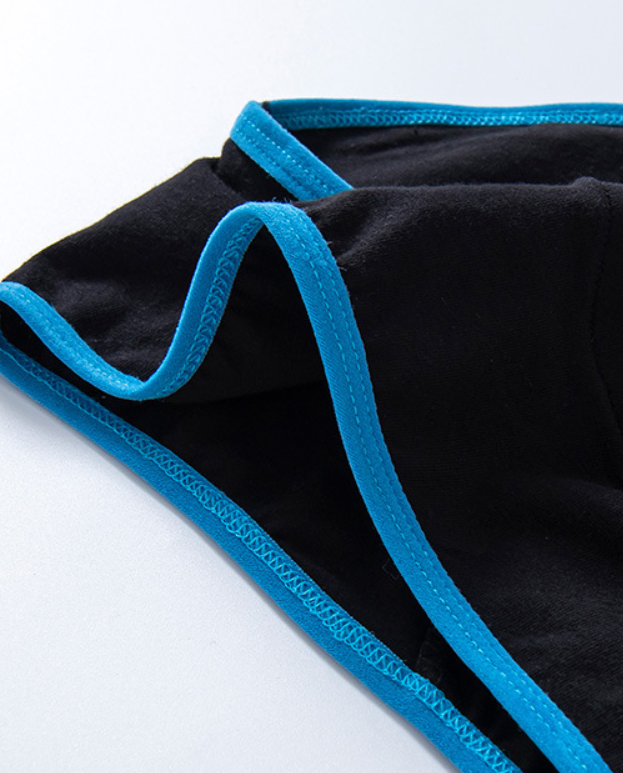 Трусы слипы для месячных от протеканий XL Черный с синим - фото 4