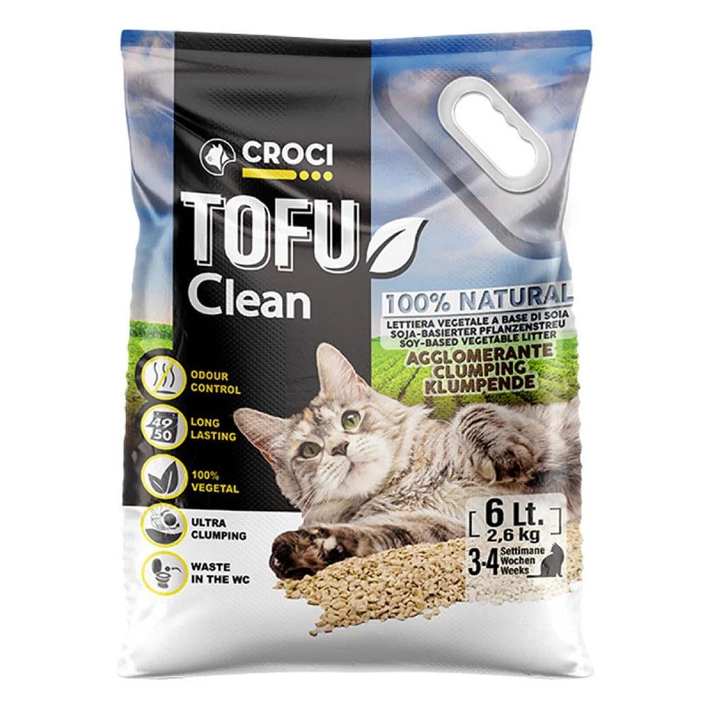 Наполнитель для кошачьего туалета Тофу Croci Clean 6 л