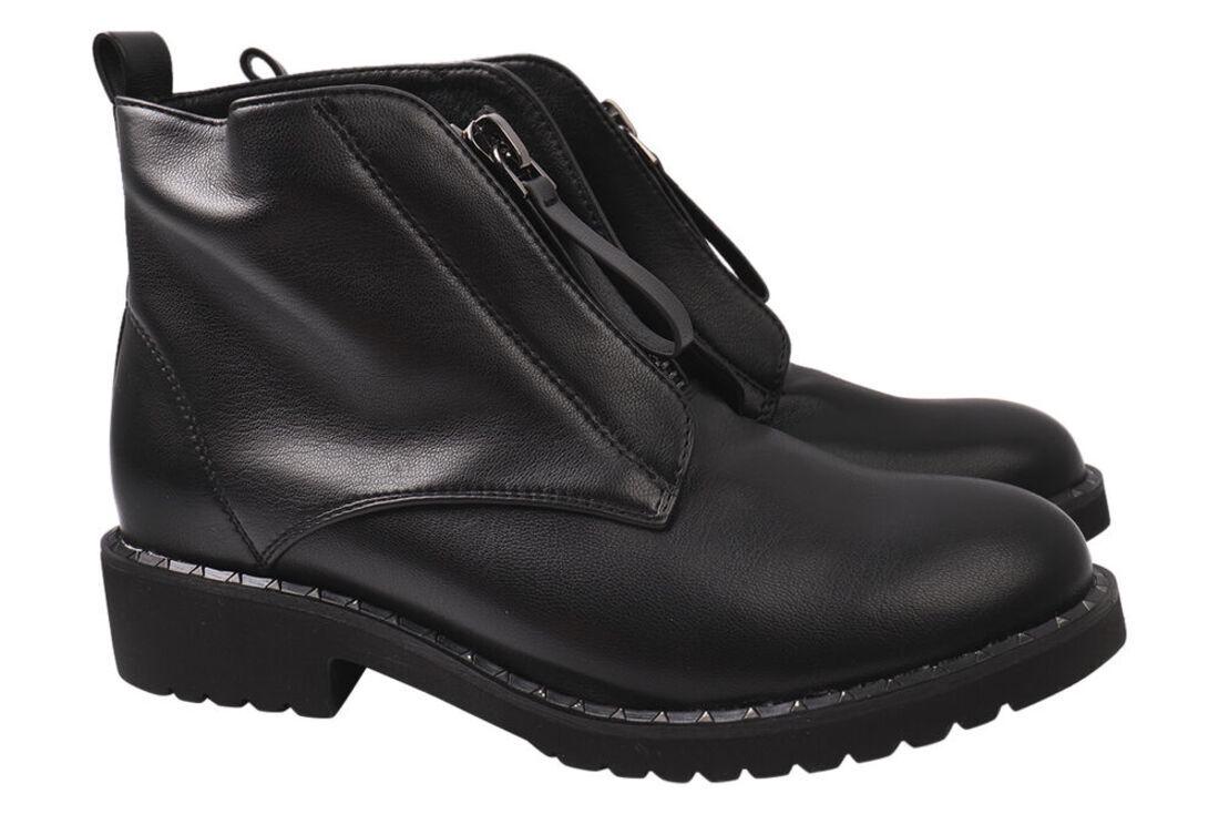 Ботинки женские Gelsomino из эко кожи на низком ходу р. 40 Черный (142-9/20DHC)