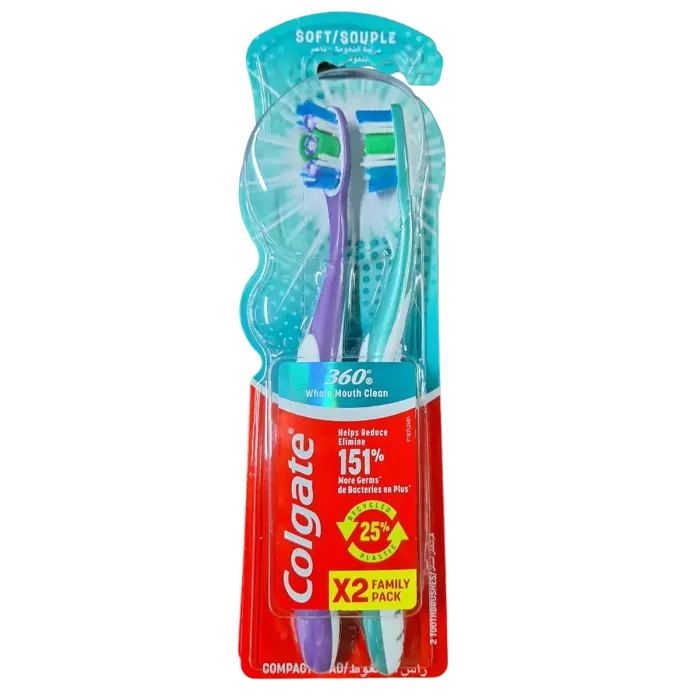 Зубная щетка Colgate 360° Clean 2 шт. (390015)