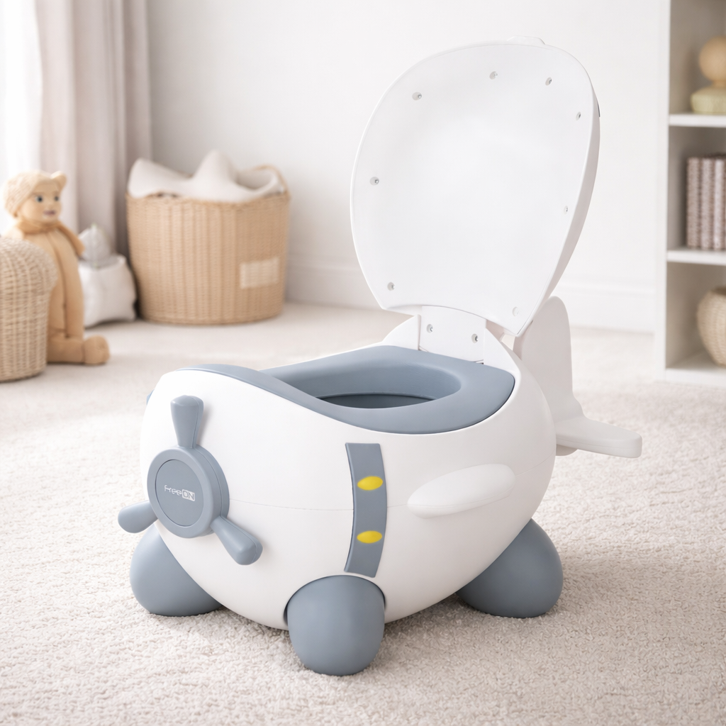 Детский горшок MA821 с крышкой-спинкой и сиденьем Вертолет (31981561)