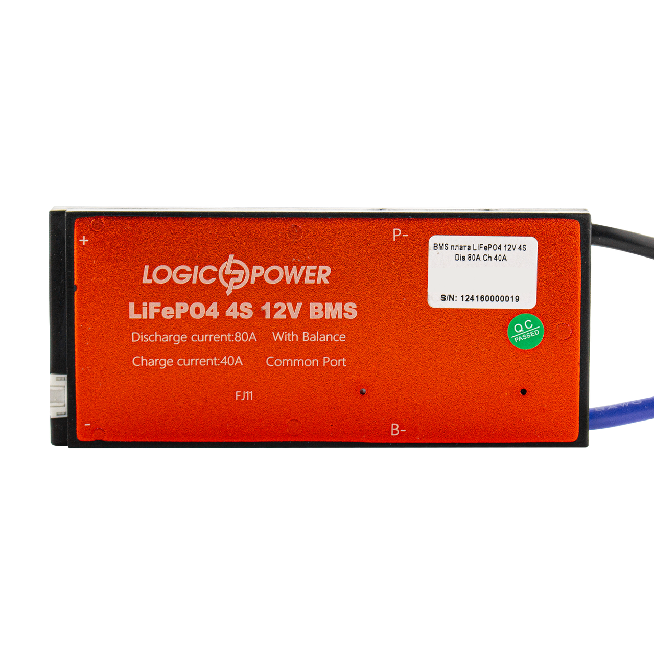 Плата BMS LiFePO4 12V 4S Dis 80A Ch 40A
