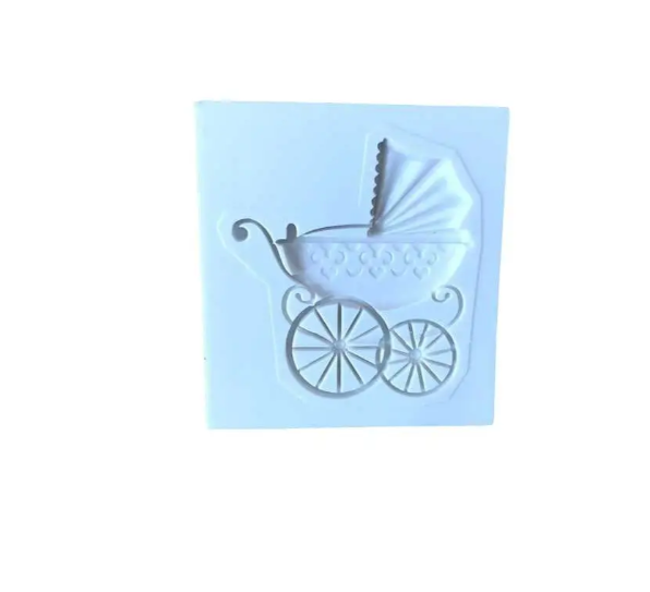 Молд силиконовый Коляска детская 48x42 мм Серый (15620) Молд силиконовый Коляска детская 48x42 мм Серый (15620)