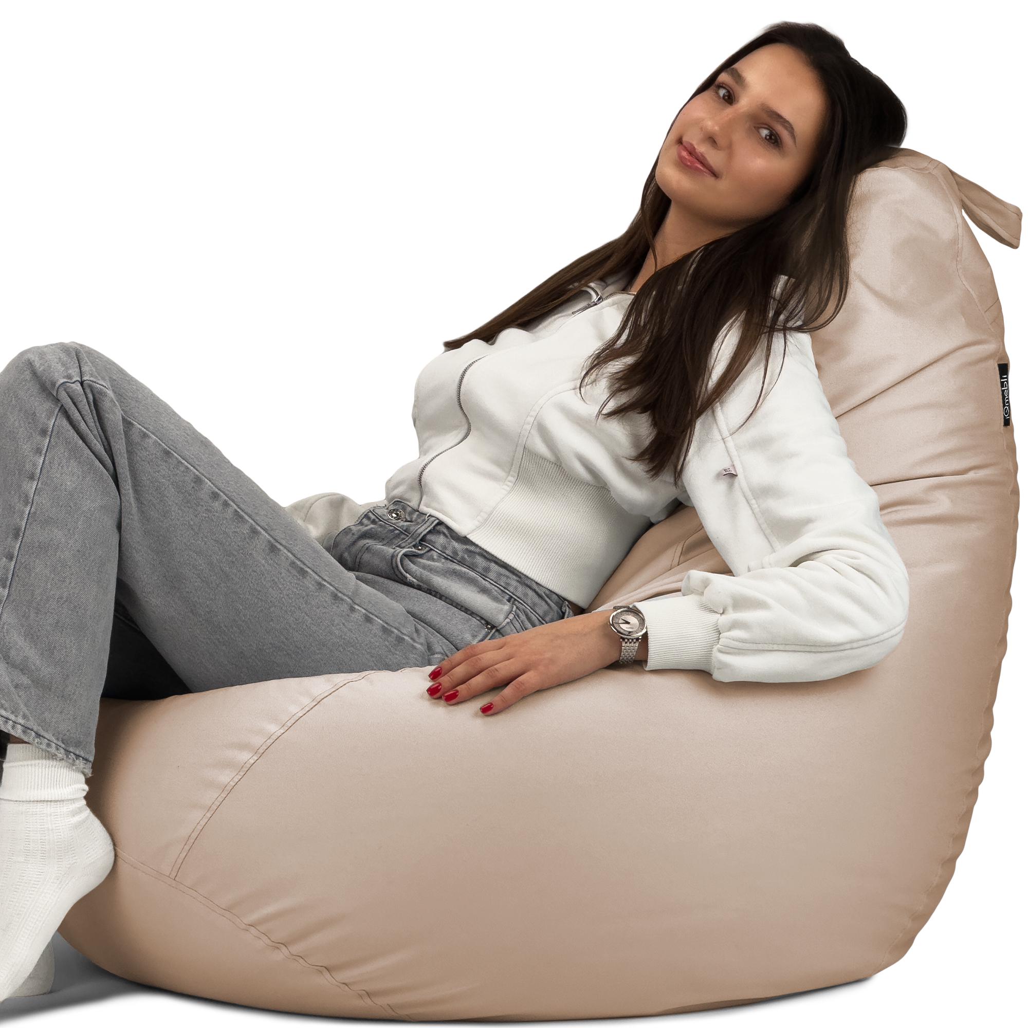 Кресло-мешок Студия Комфорта Груша оксфорд флекс 120х85 см Бежевый (9012214) - фото 4 Кресло-мешок Студия Комфорта Груша оксфорд флекс 120х85 см Бежевый (9012214) - фото 4