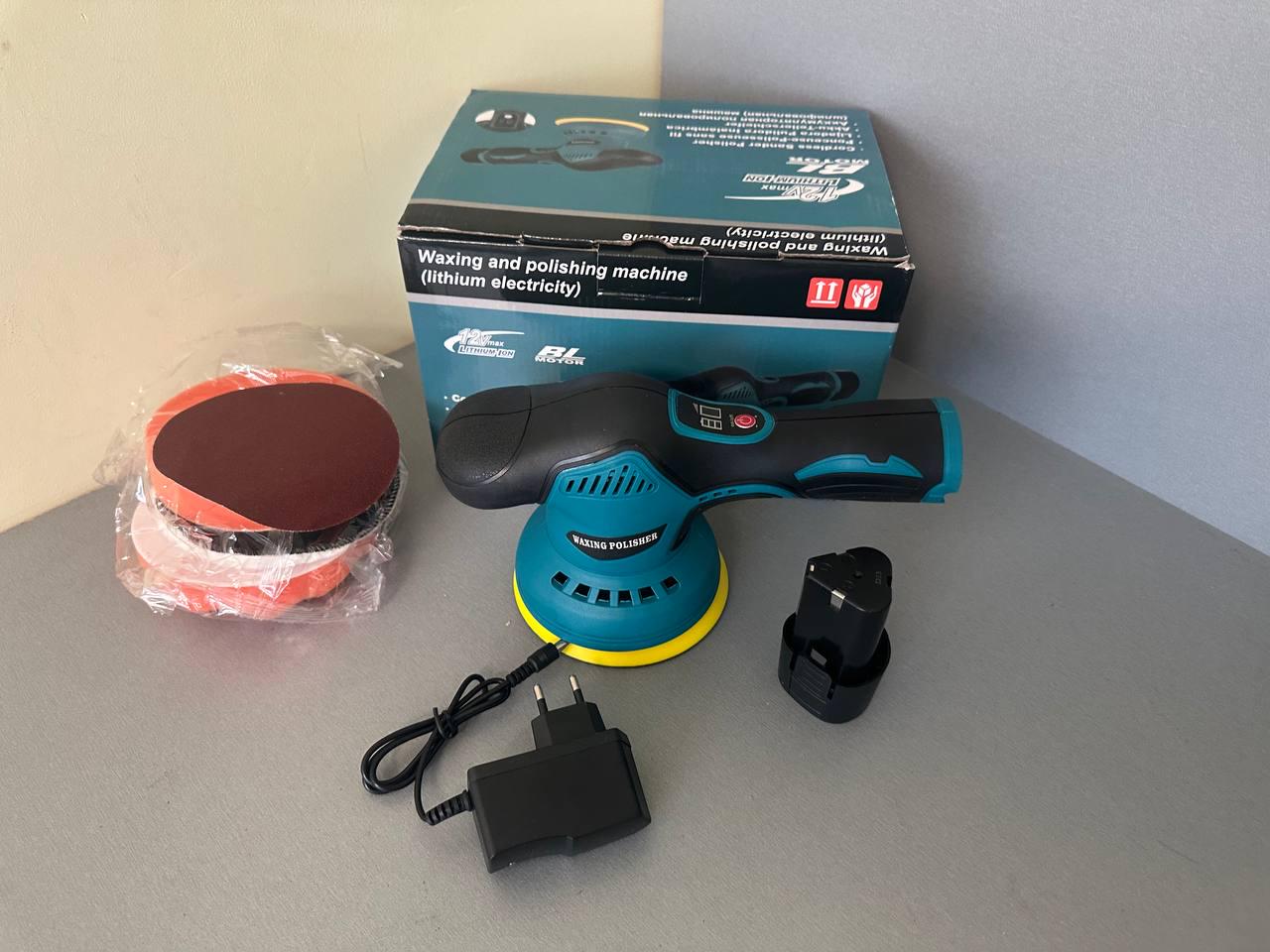 Машинка полірувальна Waxing Polisher YK49 Li-Ion 12V 2000 mAh 150 мм Бірюзовий (14-36-YK49) - фото 2