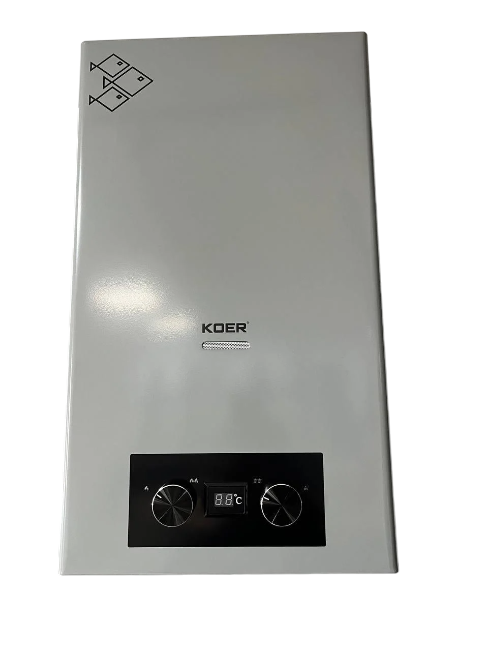 Газовая колонка KOER KWH.G0110 дымоходная 20 кВт 10 л/мин. Серый