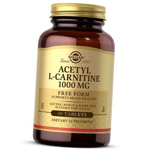 Витамины Solgar Ацетил L-карнитин 1000 mg 30 табл. (72313029)