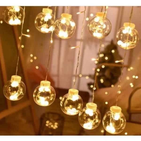 Гірлянда Кулі бахроми Білий теплий (7878)