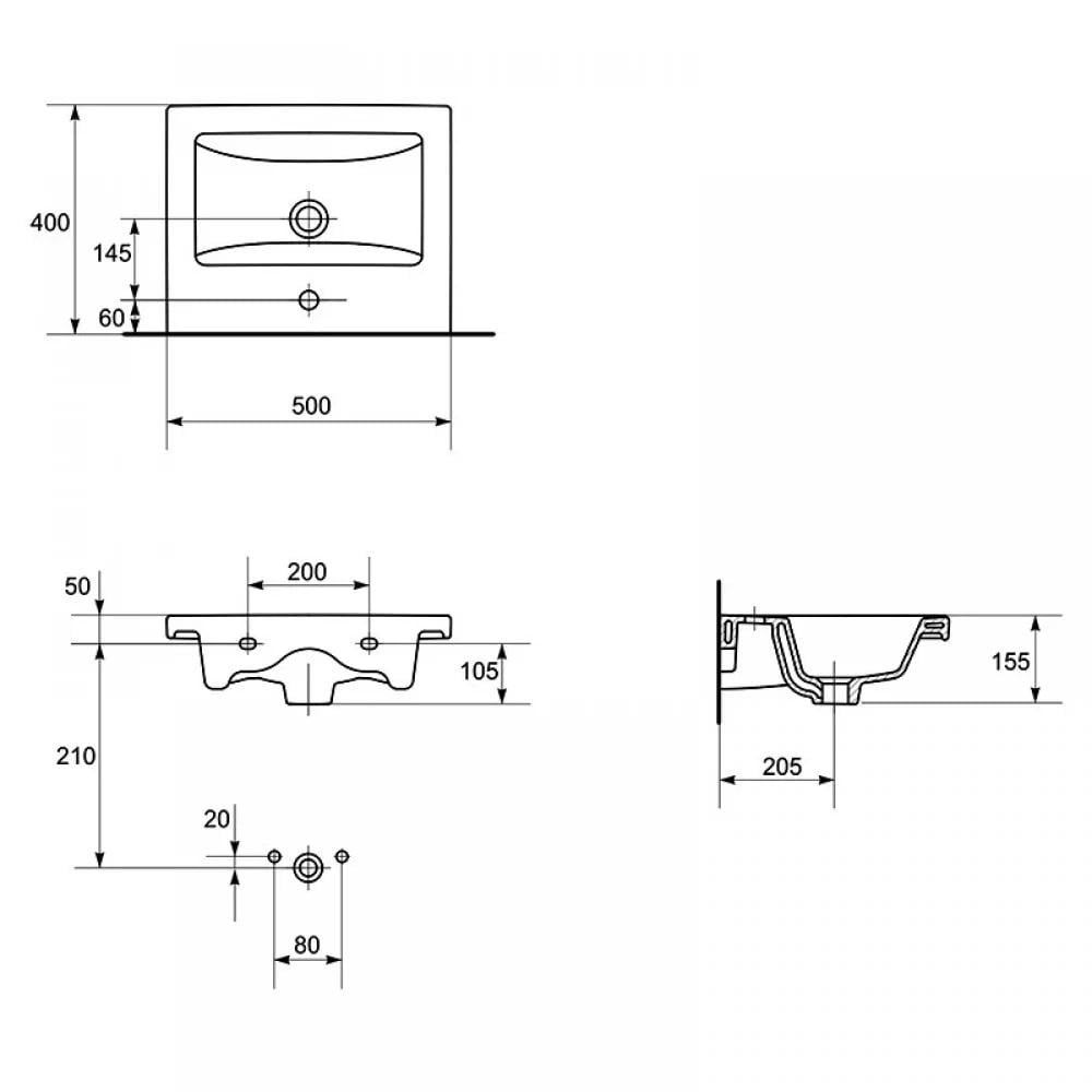Тумба для ванной комнаты подвесная Ранчо Т-8 с раковиной Комо 50 см White (5050353638) - фото 8 Тумба для ванной комнаты подвесная Ранчо Т-8 с раковиной Комо 50 см White (5050353638) - фото 8