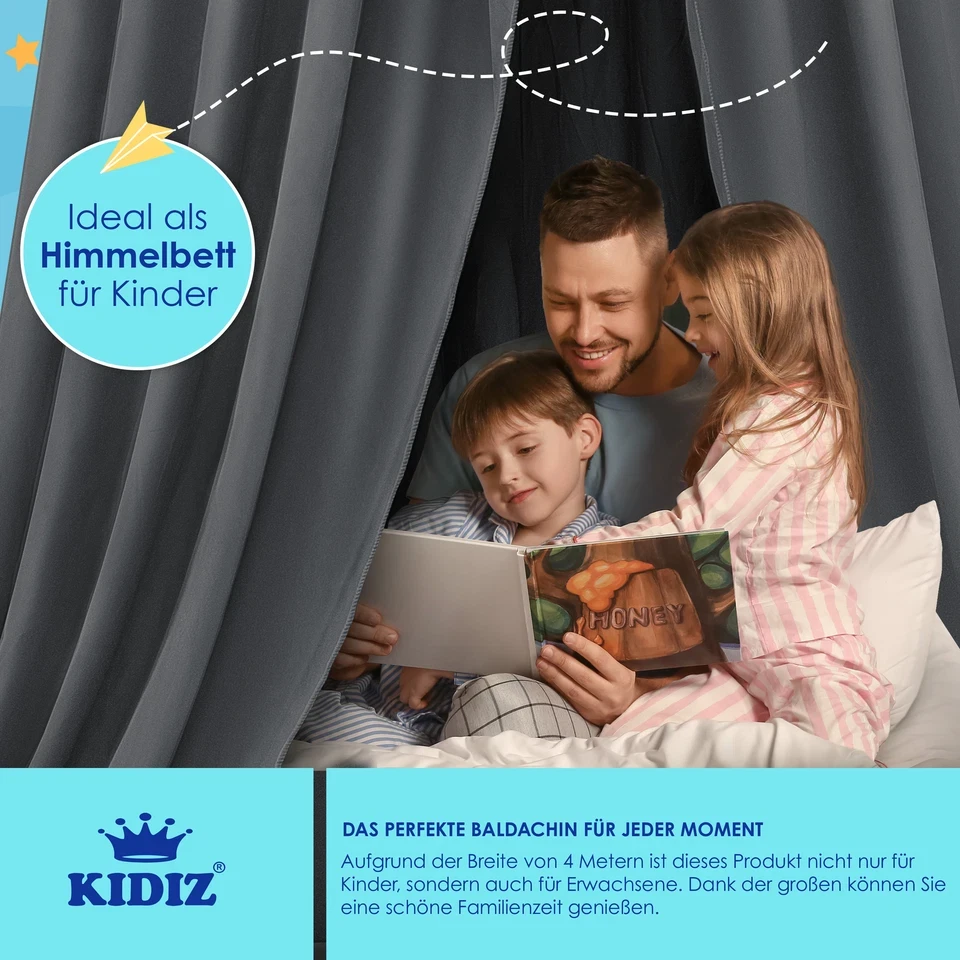 Балдахин полиэстер KIDIZ 270 см Антрацит (4255598301336-copy) - фото 3 Балдахин полиэстер KIDIZ 270 см Антрацит (4255598301336-copy) - фото 3