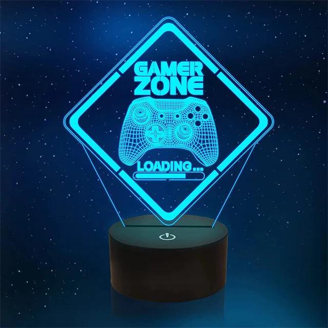 3D светодиодный ночник для игровой комнаты Gamer Zone