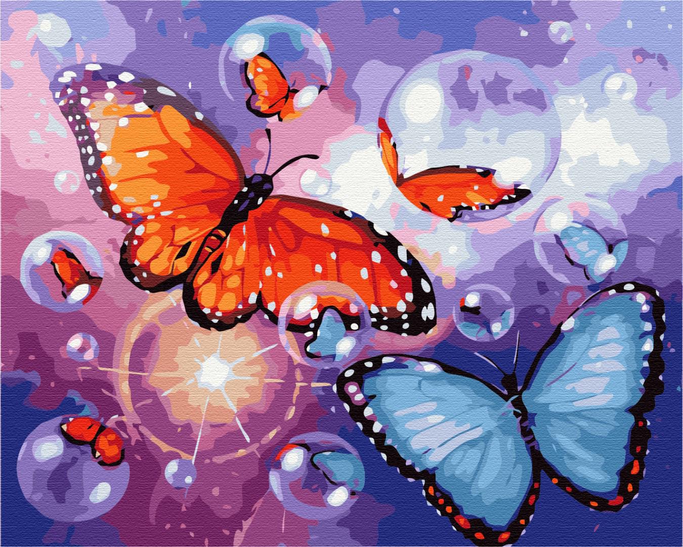 Картина за номерами Brushme Мильні метелики 48x60 см (BS22072L)